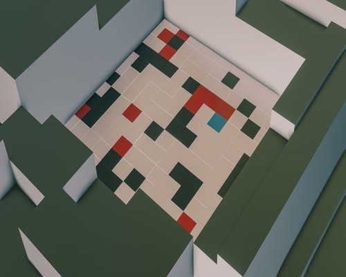Layered preview of the fictional Southern Block Builder mobile game